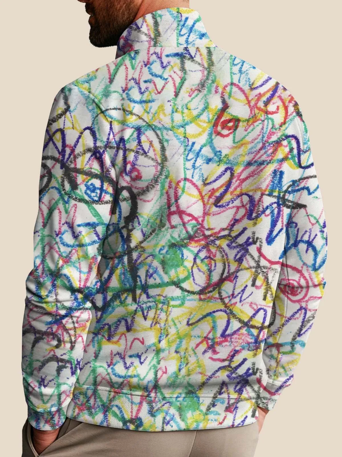 Alohadaddy Broken Crayons Still Color Half Zip Stand Collar Sweatshirts Mental Health Warm Comfortable Pullover Sweatshirts