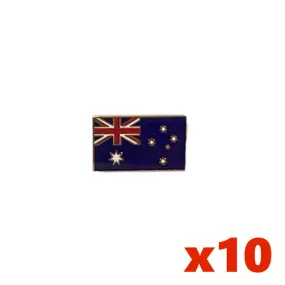 Australian Flag Badge (Rectangular) - Pack of 10