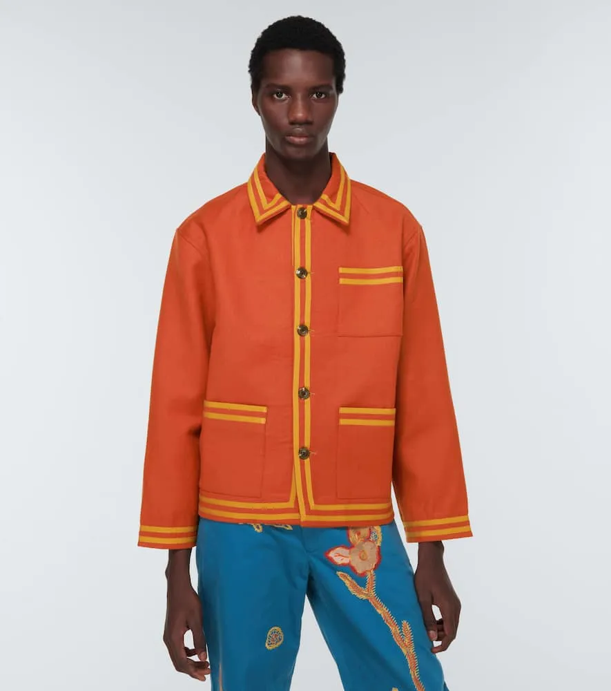 Bode Society Club wool blouson jacket