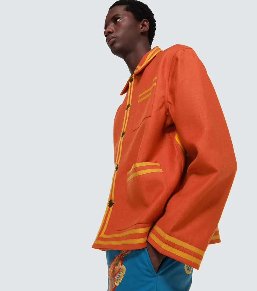 Bode Society Club wool blouson jacket