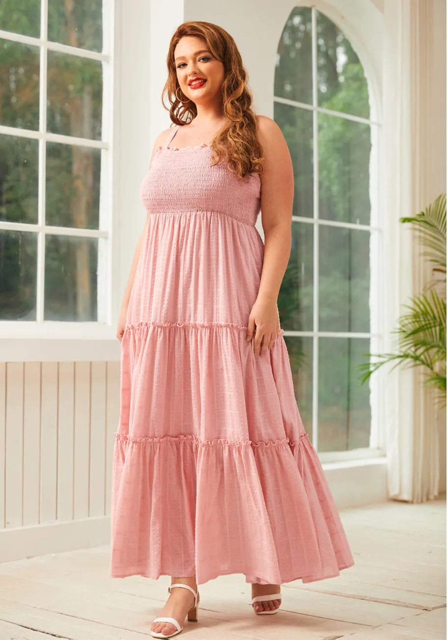 Boho on the Range Smocked Maxi Dress