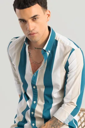 Clemence Teal Stripes Shirts