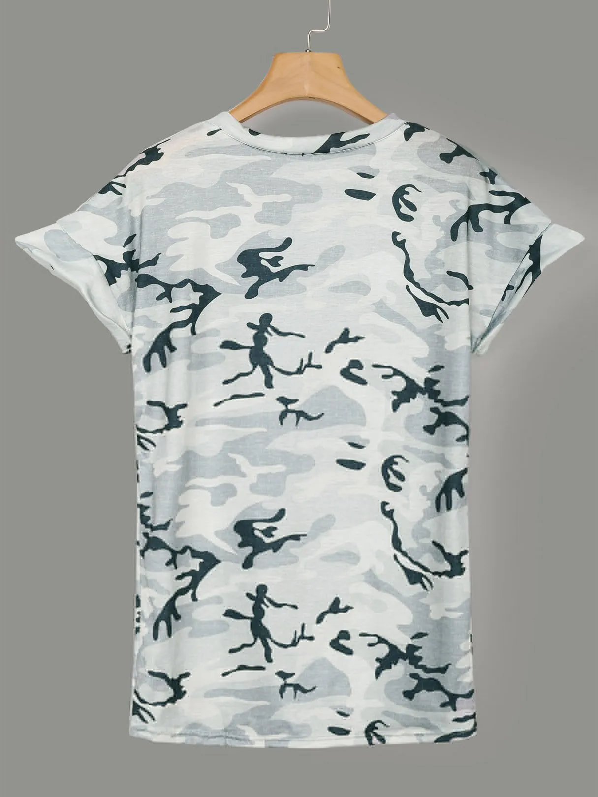 Custom Round Neck Camouflage Short Sleeve T-Shirts