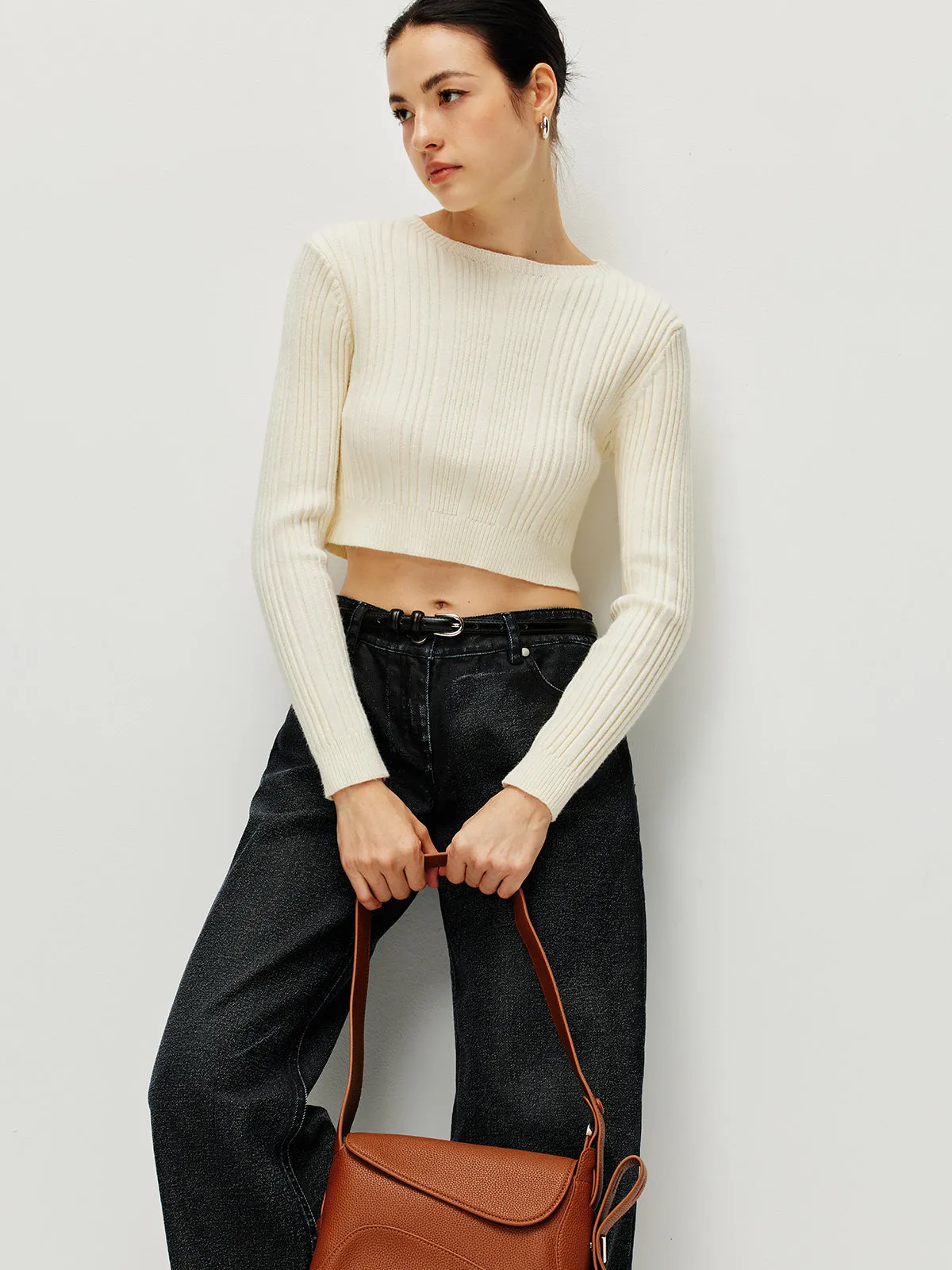 Cutout Tie Back Knit Cardigan