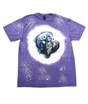 Disney: The Nightmare Before Christmas - Jack & Sally Purple Tie Dye T-Shirt