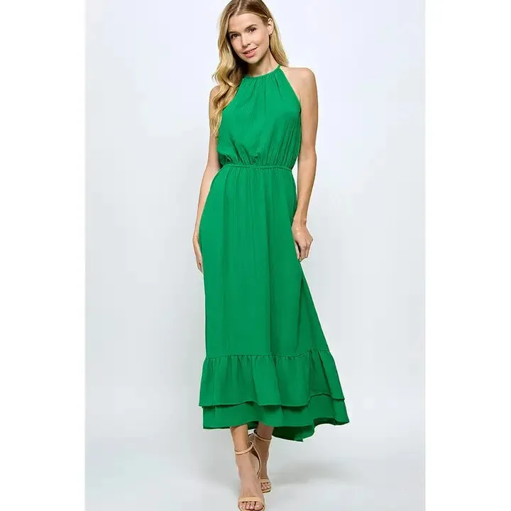 Halter Neck Maxi Dress