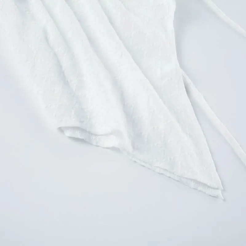 Irregular zip-up A line mini skirt