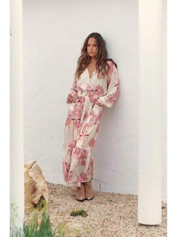 JAASE Lucie Print Otto Maxi Dress