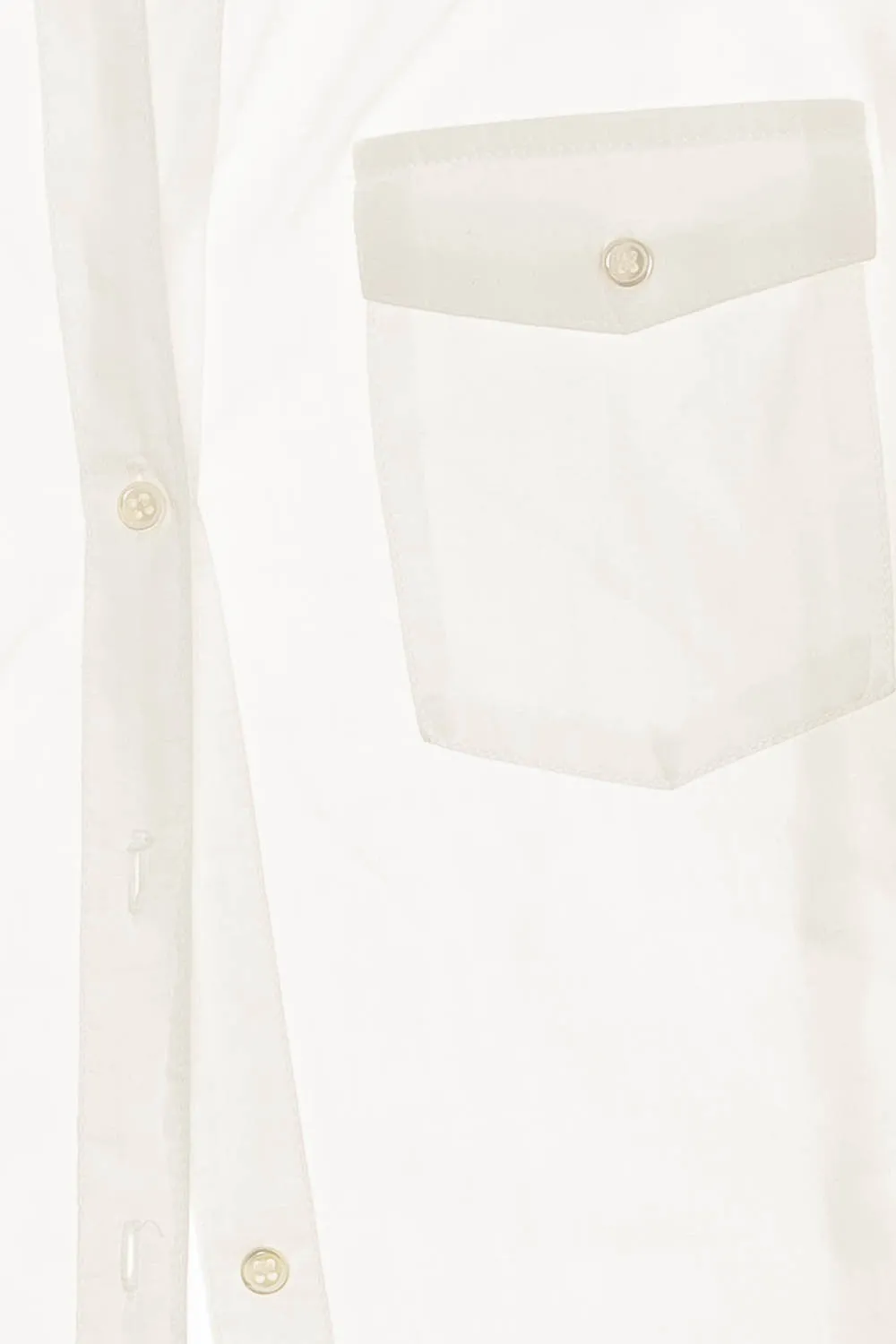 James Perse - White 3/4 Sleeve Button Up Shirt - US 4