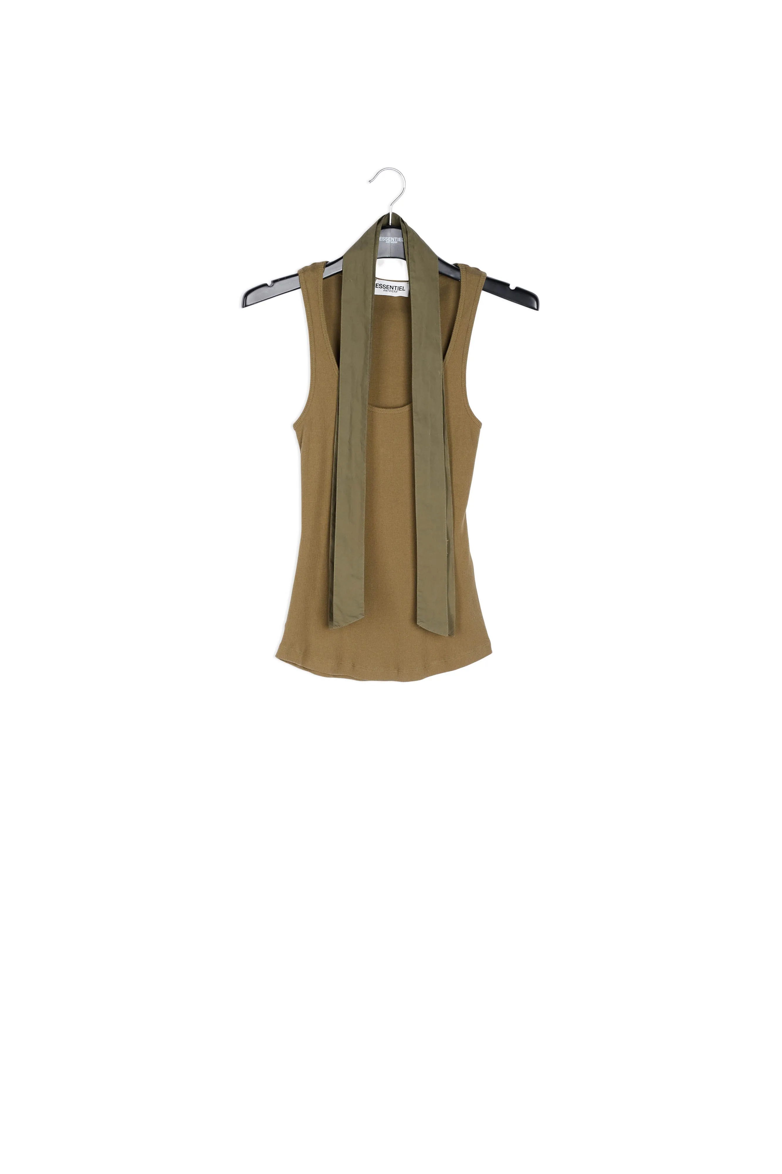 Khaki tank top with bows