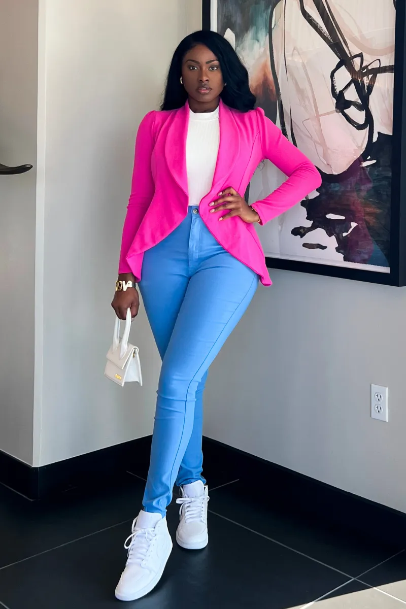 MEET AND GREET BLAZER (PINK) | TOP