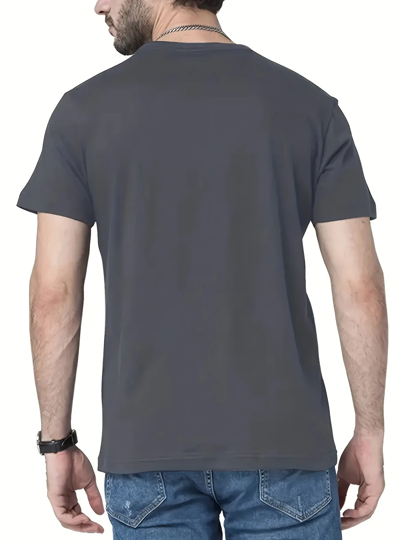 Men's Black Graphic Tee  Stylish Summer Comfort