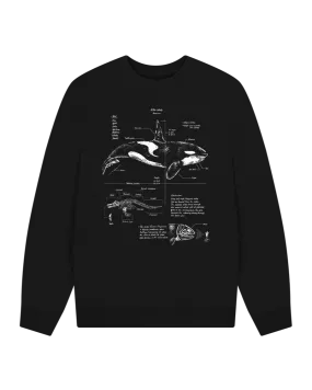 Orca Anatomy Oversized Sweatshirt