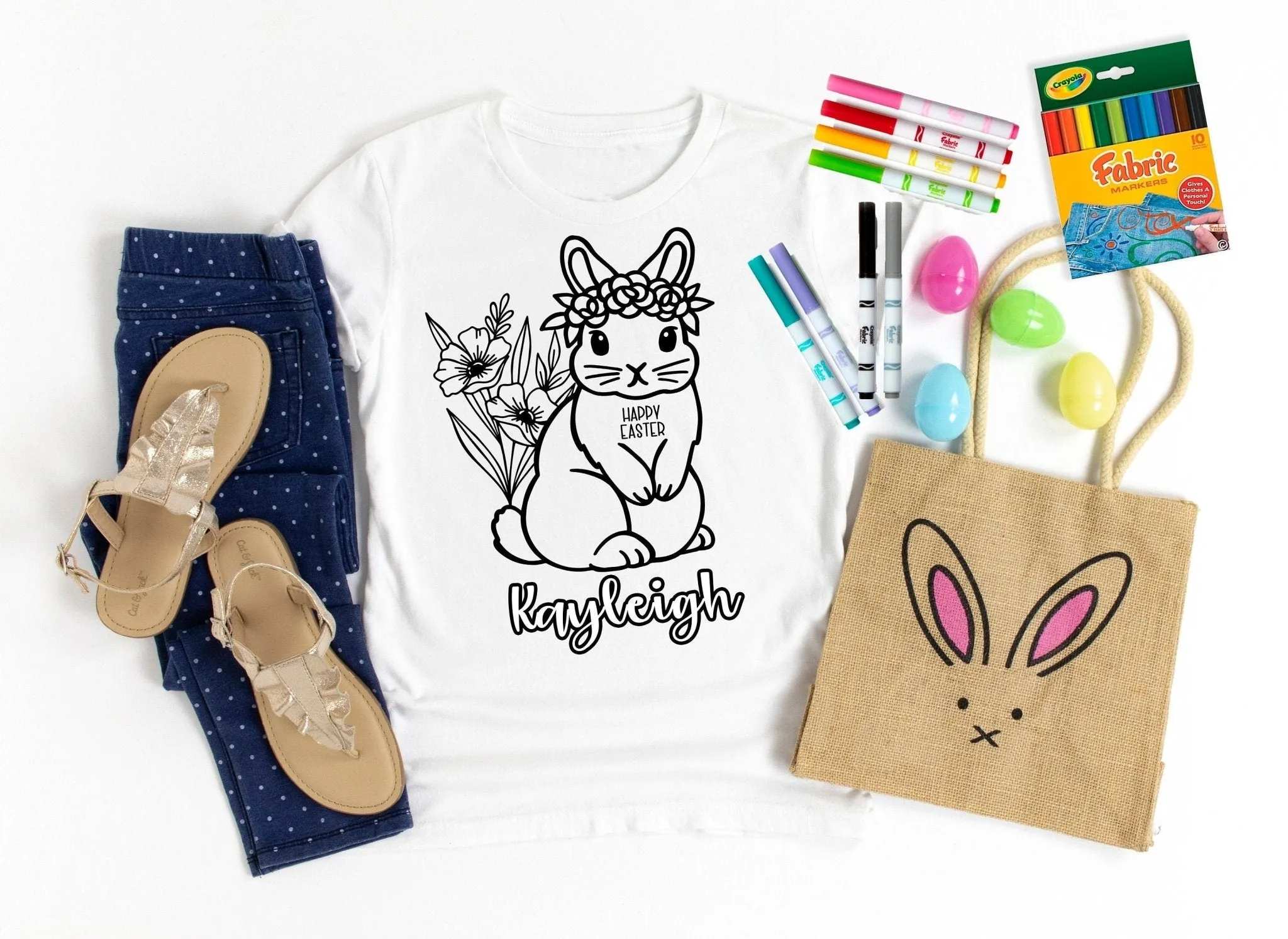 Personalized Easter Boys Coloring Shirt Basket Stuffer