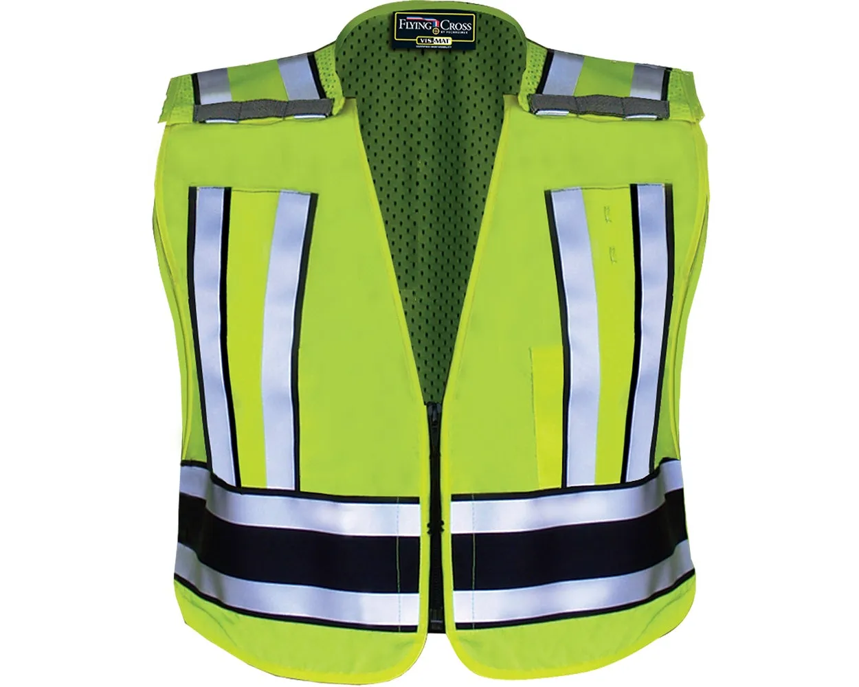 Pro Series Hi-Vis Safety Vest w/ Navy Band & Police Lettering - LAPD Navy (MPD)