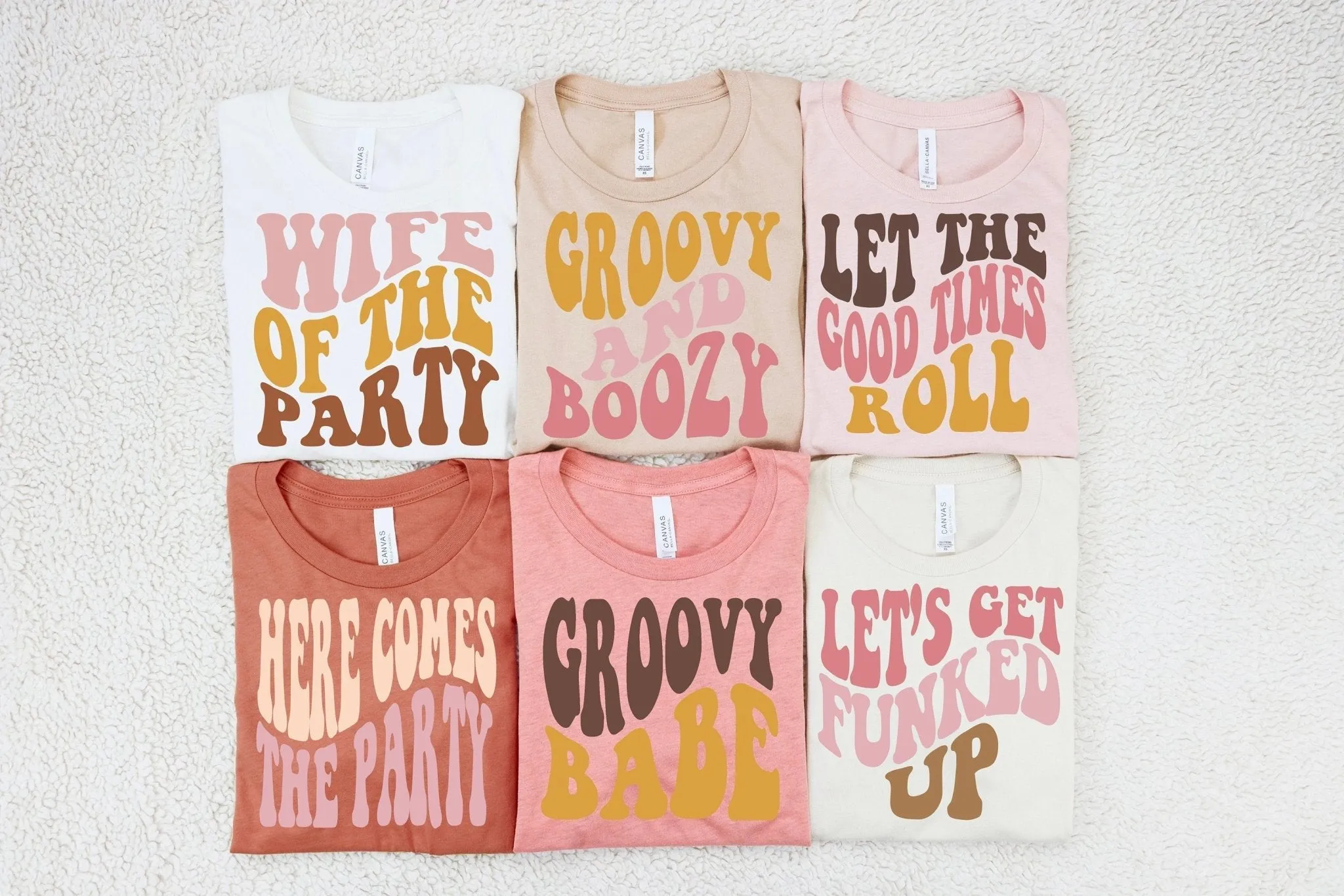 Retro Groovy Hippie Bachelorette Shirts