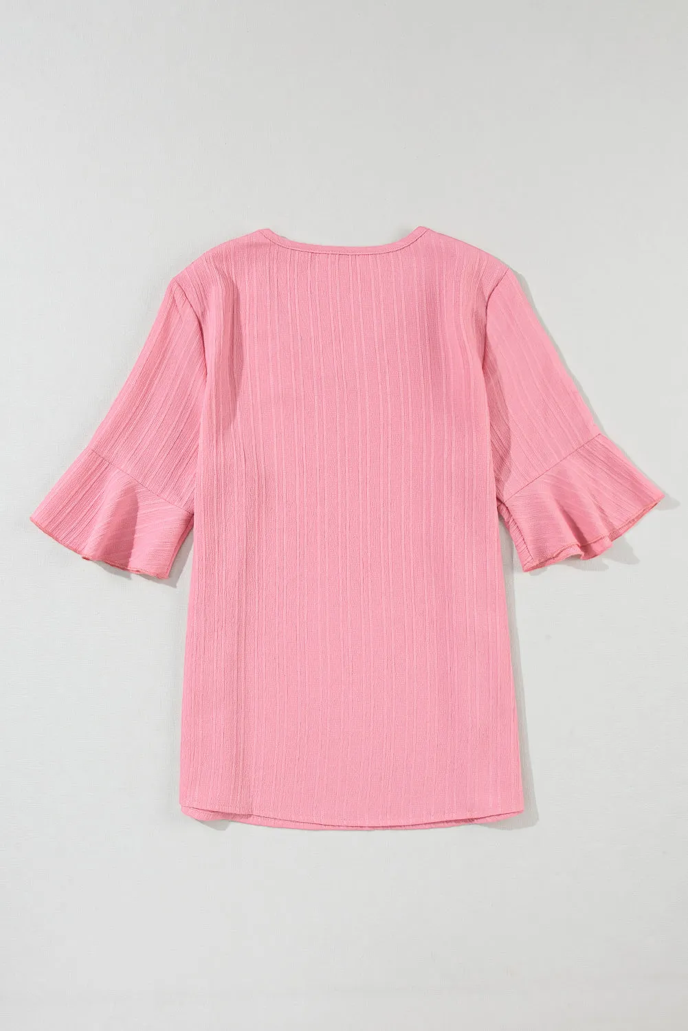 Ruffle half sleeve top - Pink