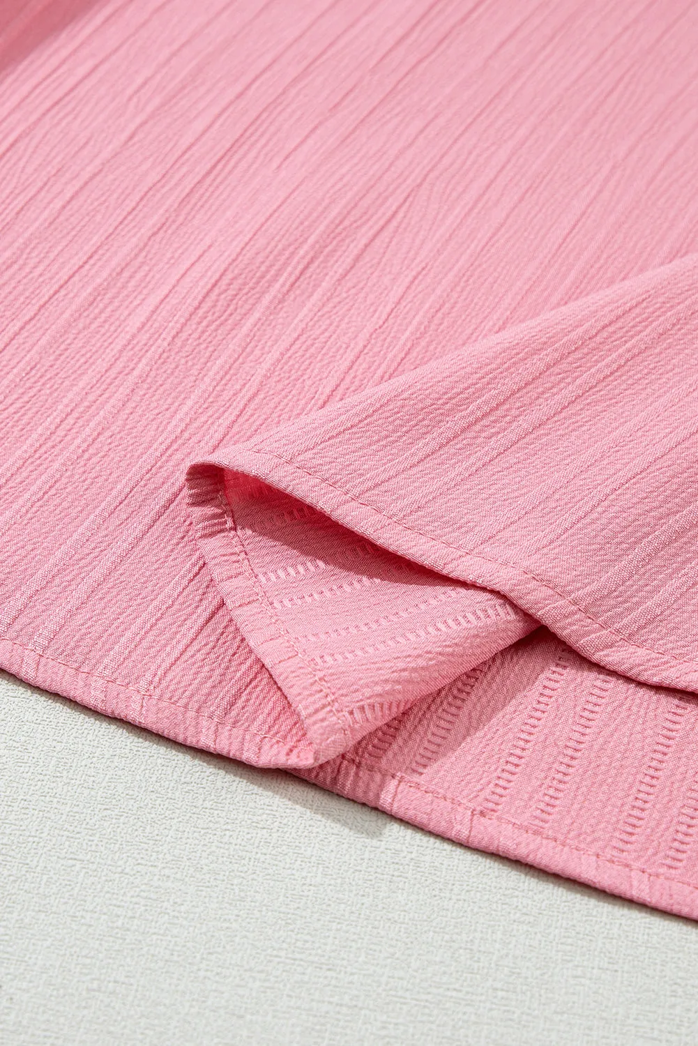 Ruffle half sleeve top - Pink