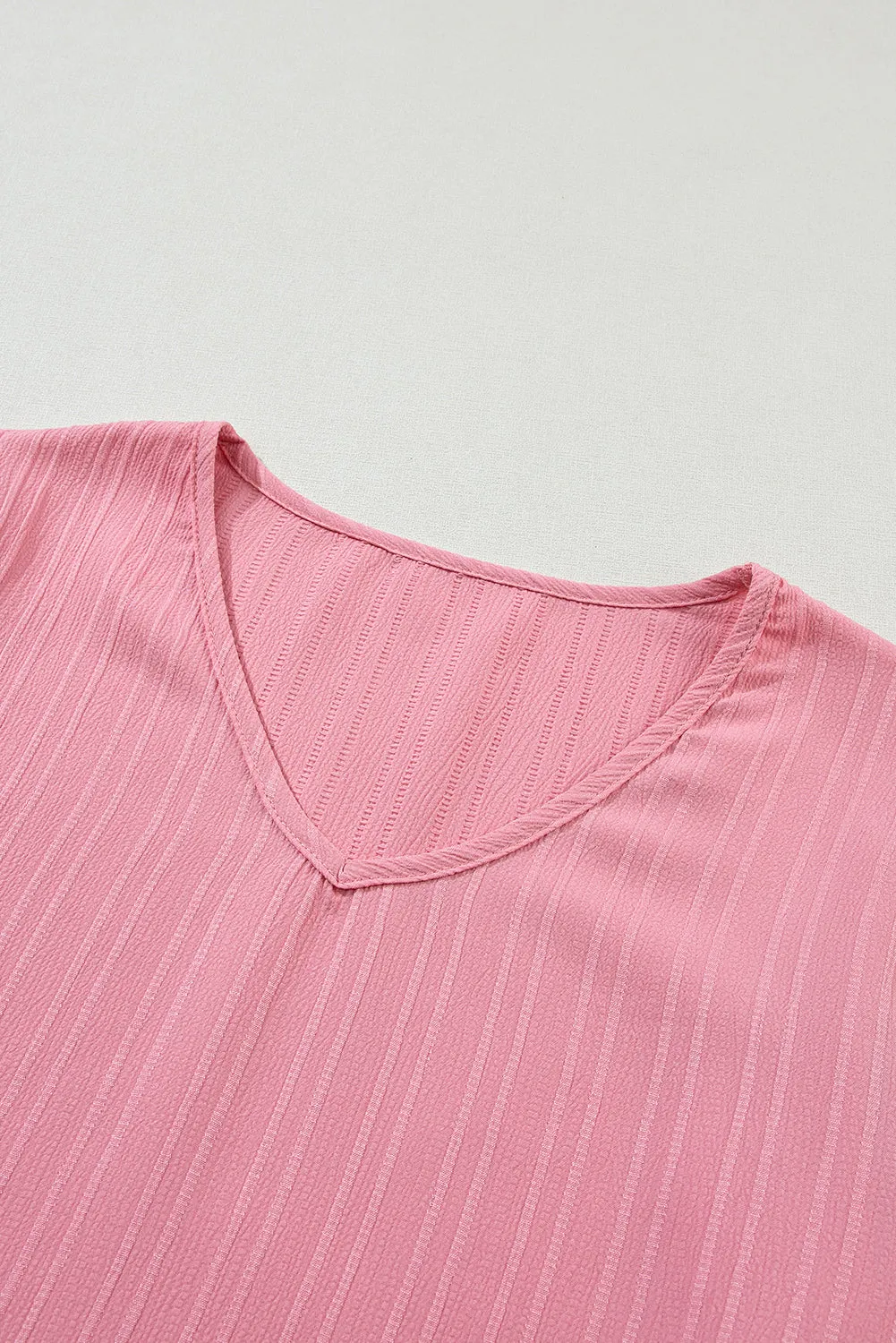Ruffle half sleeve top - Pink