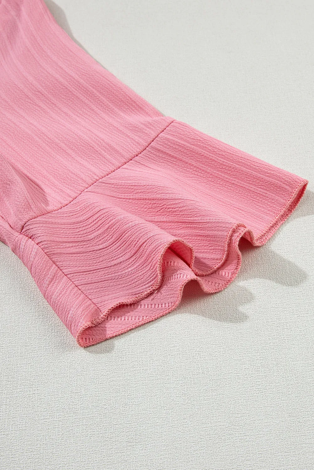 Ruffle half sleeve top - Pink