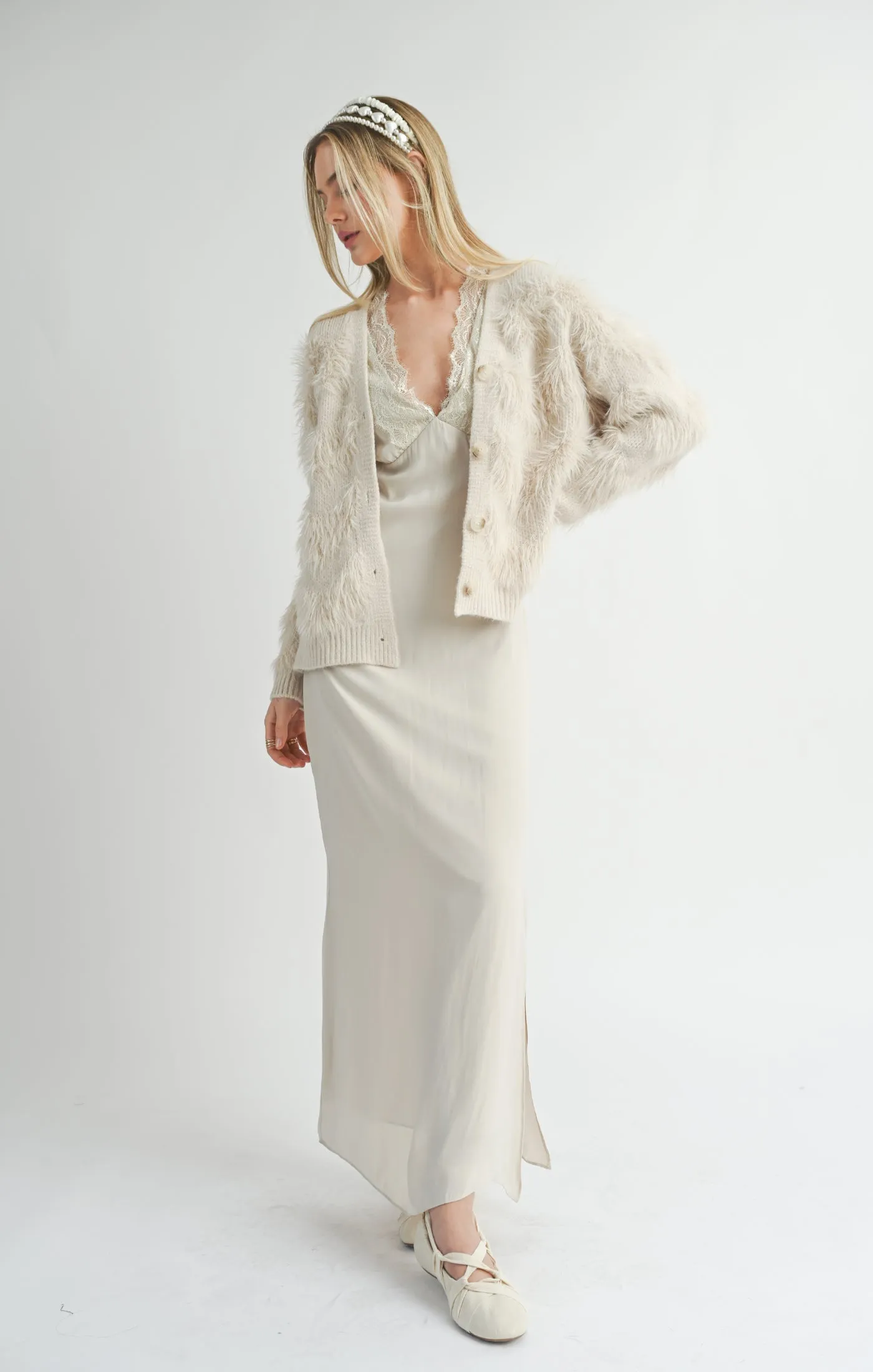 Sage the Label - Delia Feather Stripe Cardigan