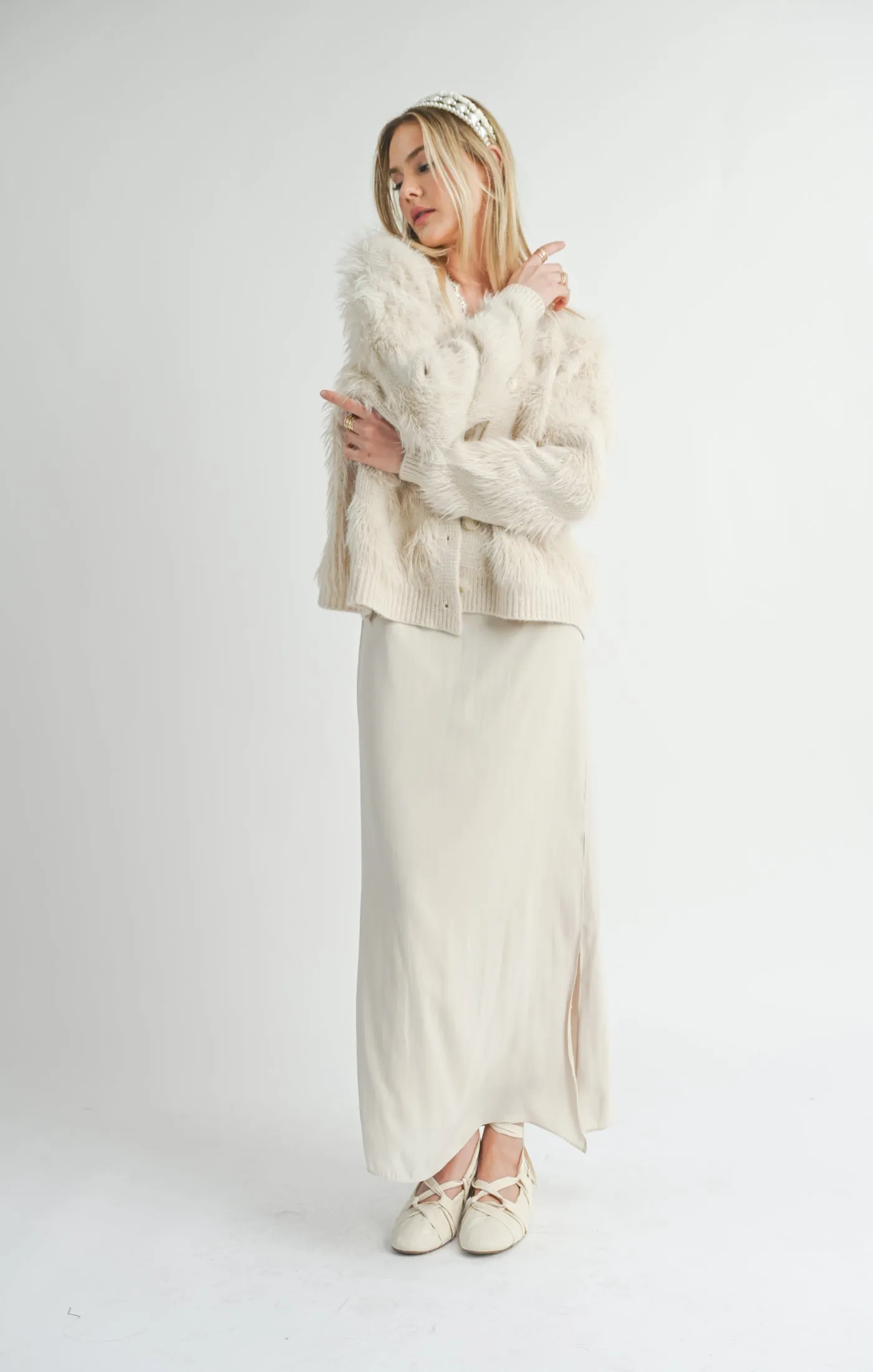 Sage the Label - Delia Feather Stripe Cardigan