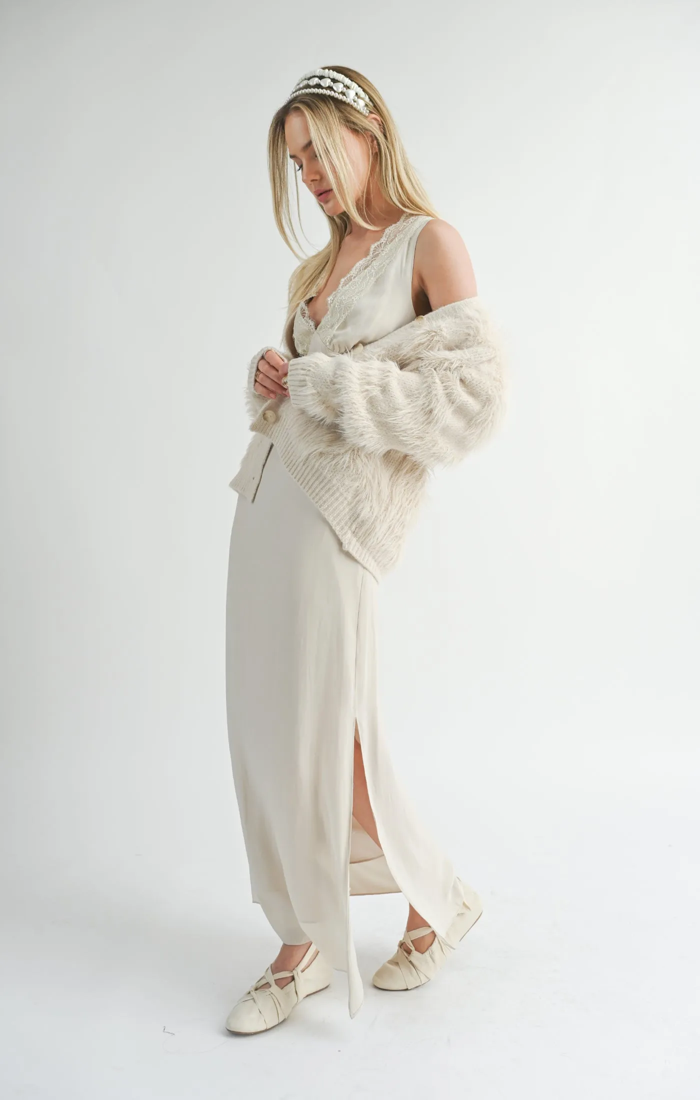 Sage the Label - Delia Feather Stripe Cardigan