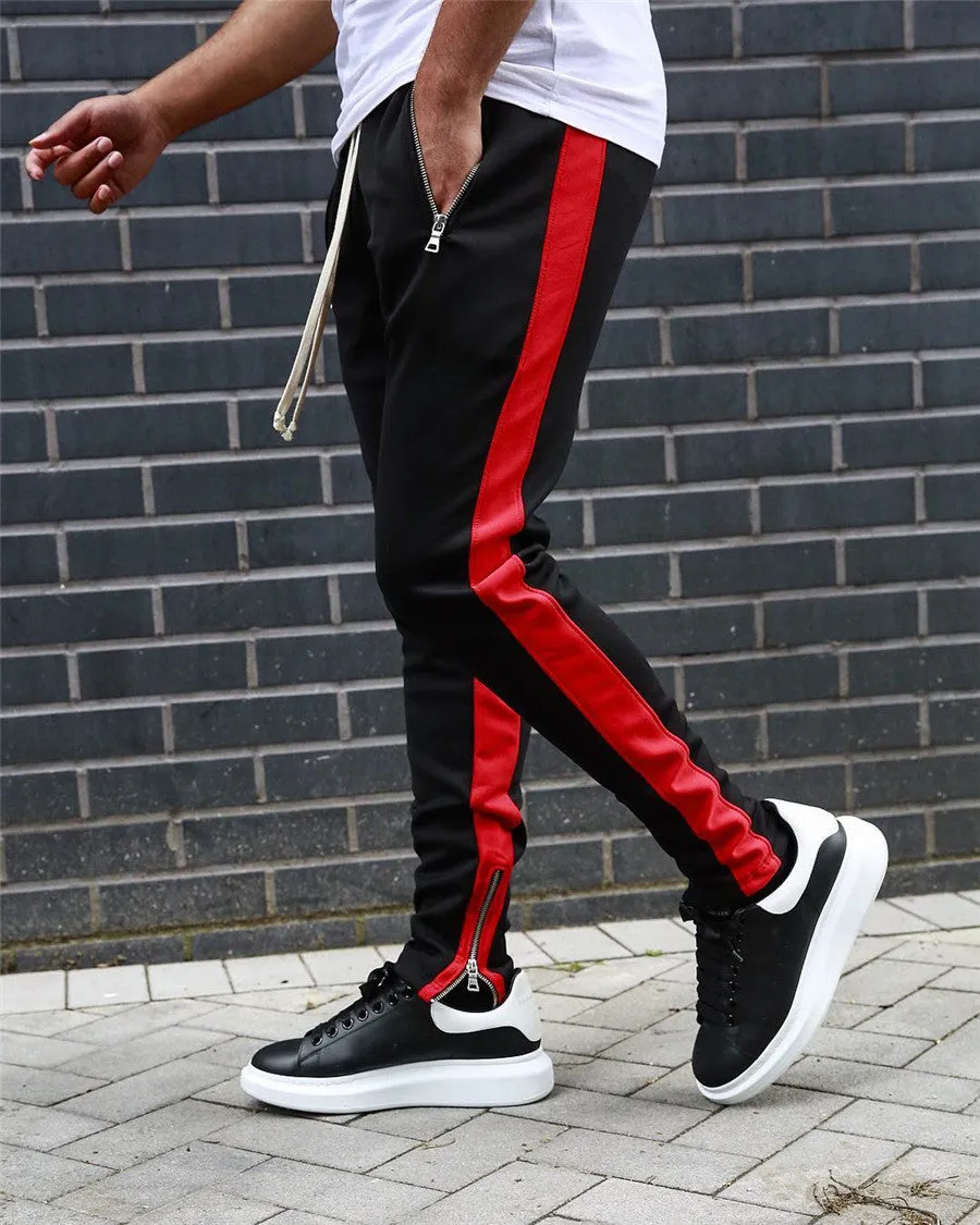 Striped Running Pants Men Joggers Sport Sportswear Hiking Sweatpants Gym Fitness Training Jogging Pants Men Workout Trousers