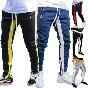 Striped Running Pants Men Joggers Sport Sportswear Hiking Sweatpants Gym Fitness Training Jogging Pants Men Workout Trousers