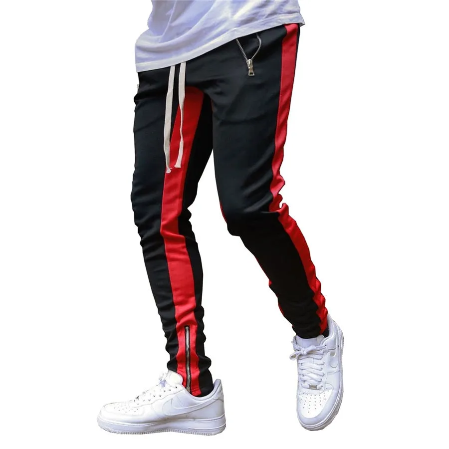 Striped Running Pants Men Joggers Sport Sportswear Hiking Sweatpants Gym Fitness Training Jogging Pants Men Workout Trousers