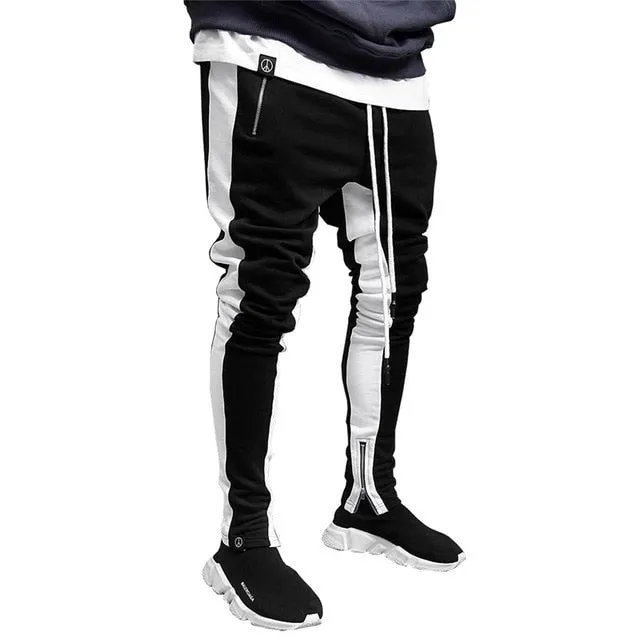 Striped Running Pants Men Joggers Sport Sportswear Hiking Sweatpants Gym Fitness Training Jogging Pants Men Workout Trousers