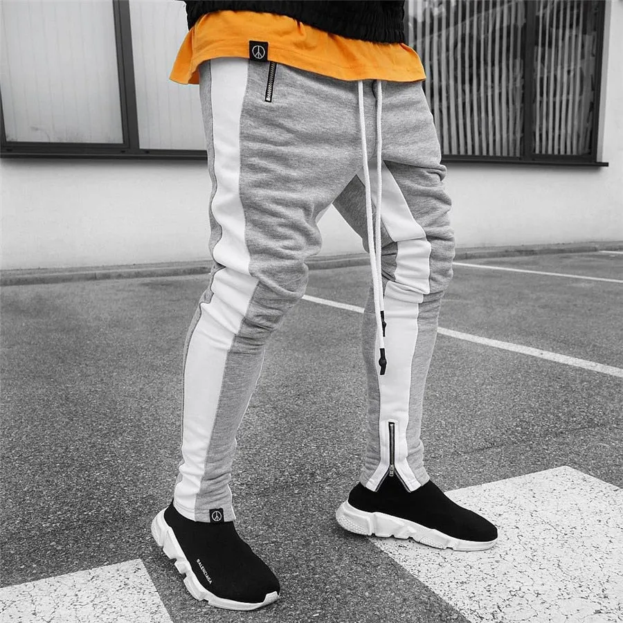 Striped Running Pants Men Joggers Sport Sportswear Hiking Sweatpants Gym Fitness Training Jogging Pants Men Workout Trousers
