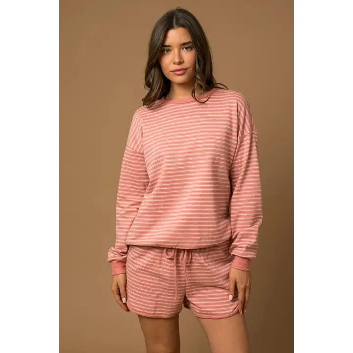 Sweet & Soft Stripe Lounge Set