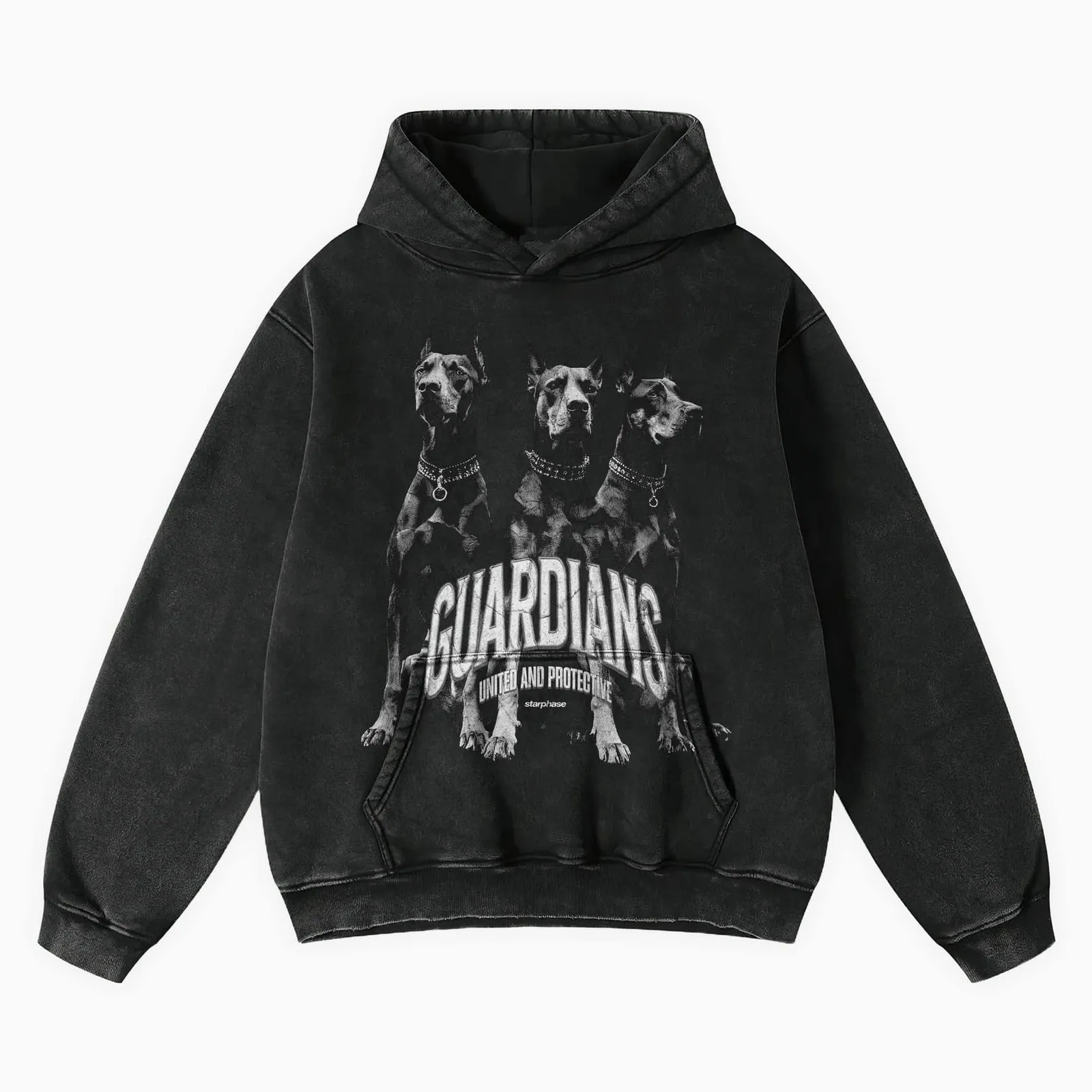 Team Doberman Oversized Washed Hoodie