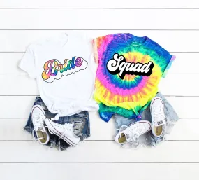 Tie Dye Bachelorette Bride Squad Shirts