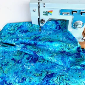 Timeless Treasures - Abstract Marble Texture - Blue