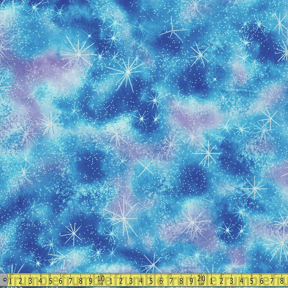 Timeless Treasures - Sparkling Sky - Sky Blue
