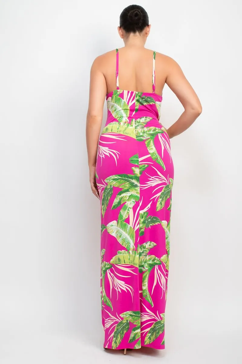 Tropical Vibes Scoop-Neck Maxi Dress