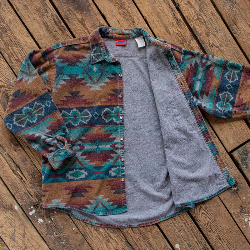 Vintage 1990s Southwestern Flannel Button Up - L/XL