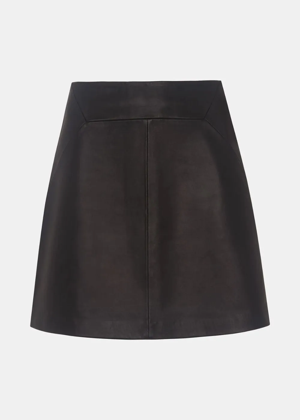 Whistles Leather A Line Skirt