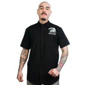 White Trash Beer Mens Button Up Work Shirt