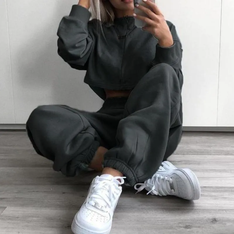 Wide Leg Sweat Women High Waist Streetwear Joggers