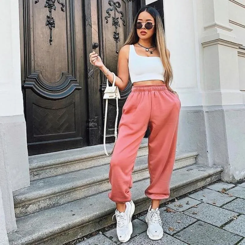 Wide Leg Sweat Women High Waist Streetwear Joggers