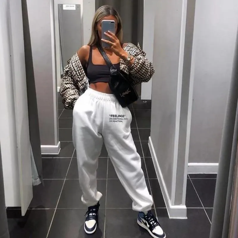 Wide Leg Sweat Women High Waist Streetwear Joggers
