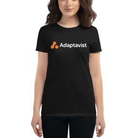 Women's Black Adaptavist Simple Logo Design T-Shirt CB2