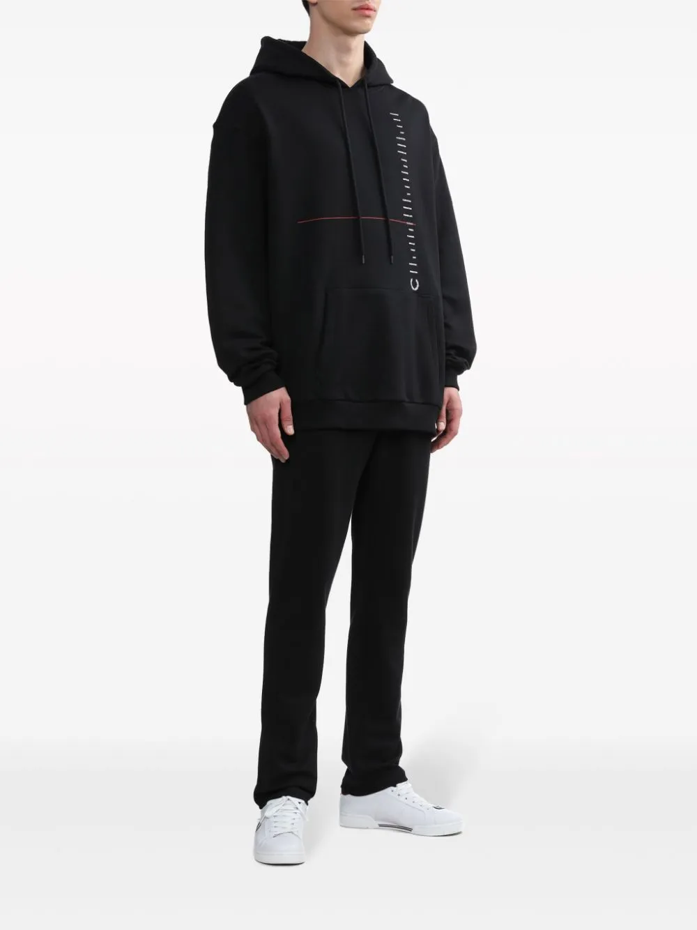 x Raf Simons logo-embroidered hoodie