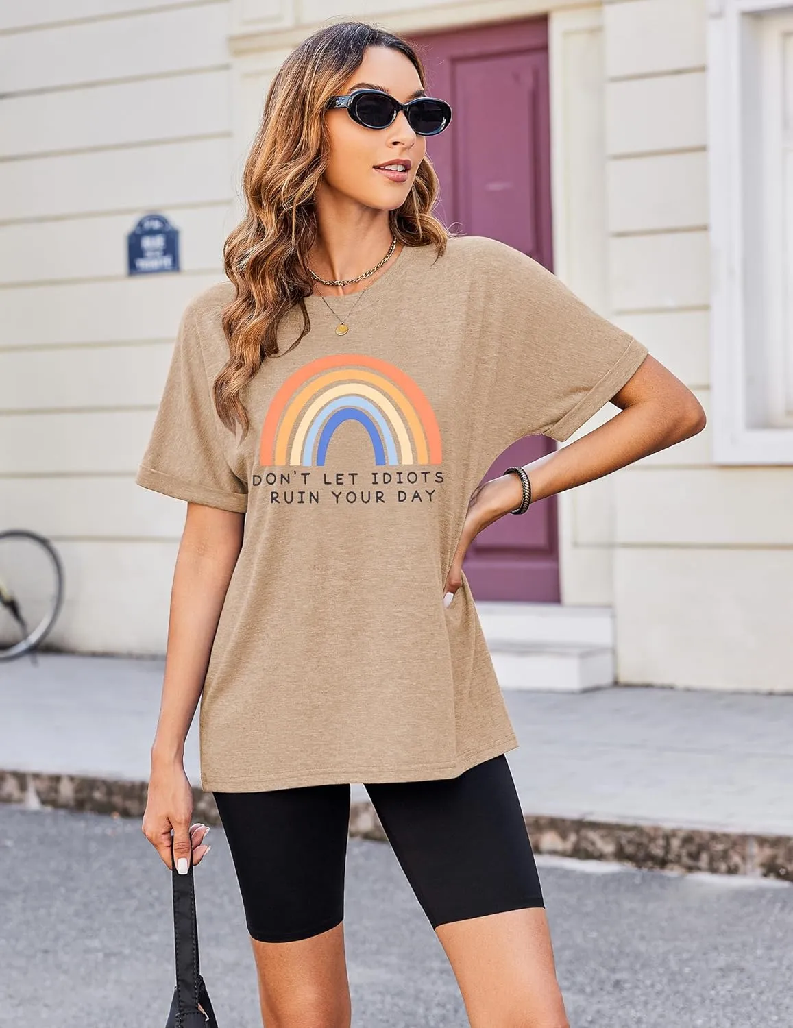 Zeagoo Women Oversized T-Shirt Summer Casual Short Sleeve Loose Tee Tops