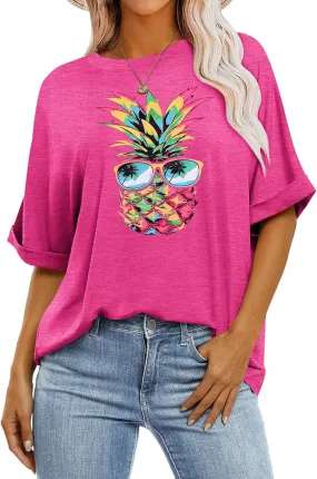 Zeagoo Women Oversized T-Shirt Summer Casual Short Sleeve Loose Tee Tops