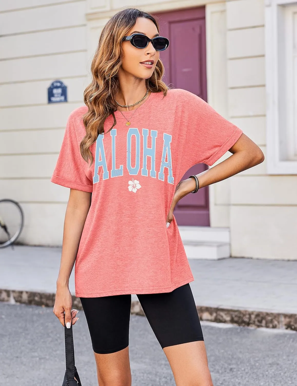 Zeagoo Women Oversized T-Shirt Summer Casual Short Sleeve Loose Tee Tops