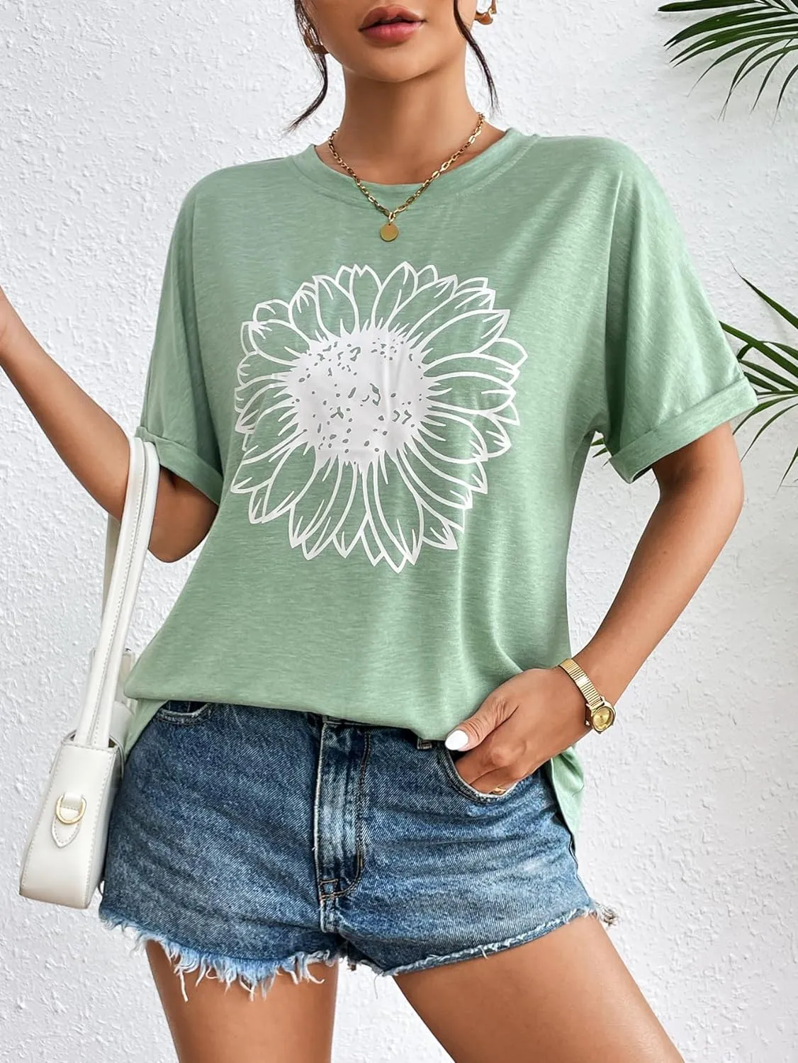 Zeagoo Women Oversized T-Shirt Summer Casual Short Sleeve Loose Tee Tops